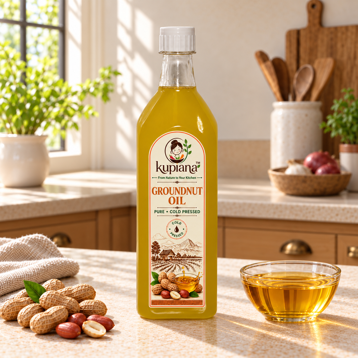 Cold-Pressed Groundnut Oil (1L)